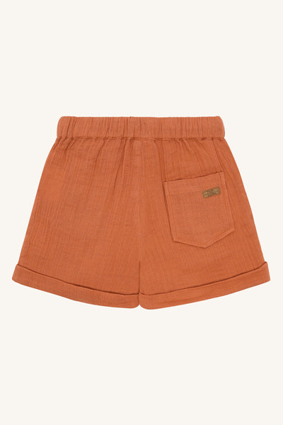 Kurze Hose (Shorts) Haggi, Musselin, Orange (Autumn) - Hust&Claire