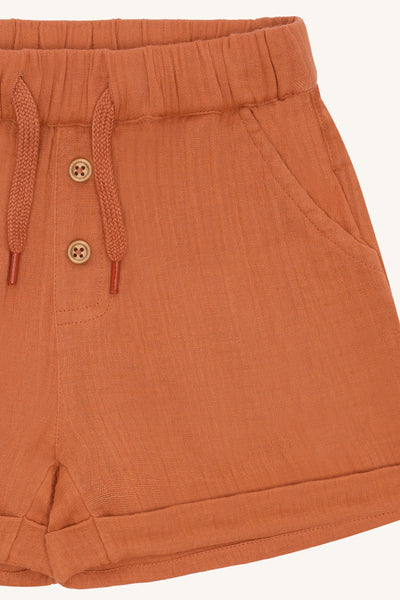 Kurze Hose (Shorts) Haggi, Musselin, Orange (Autumn) - Hust&Claire