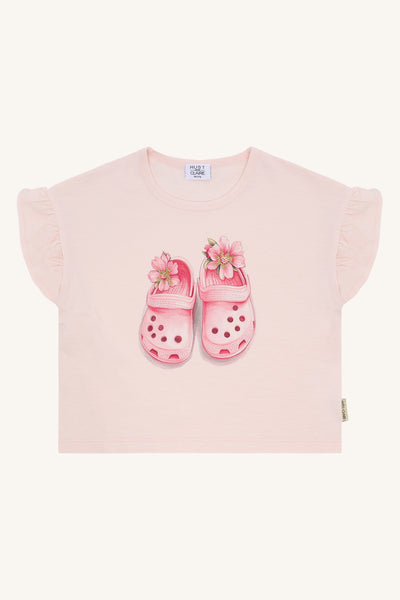 Kurzarmshirt "Alma Sandals", Sandalen-Print - Hust&Claire