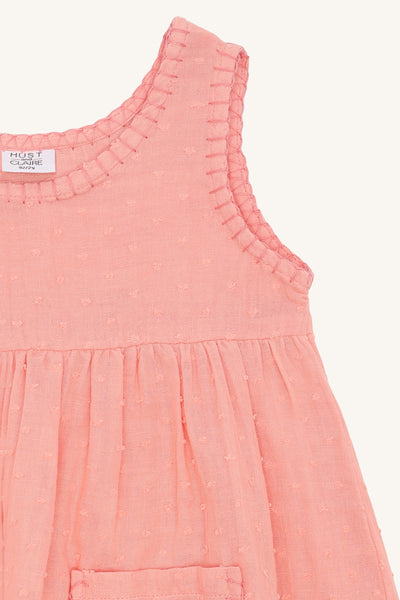 Sommerkleid "Karoline Dobby", Musselin, Hell Lachsrosa - Hust&Claire