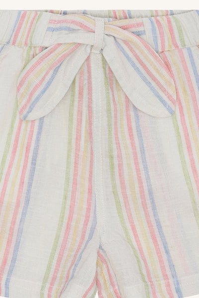Kurze Hose (Shorts) "Helena Hello", Baumwolle/Leinen, gestreift - Hust&Claire