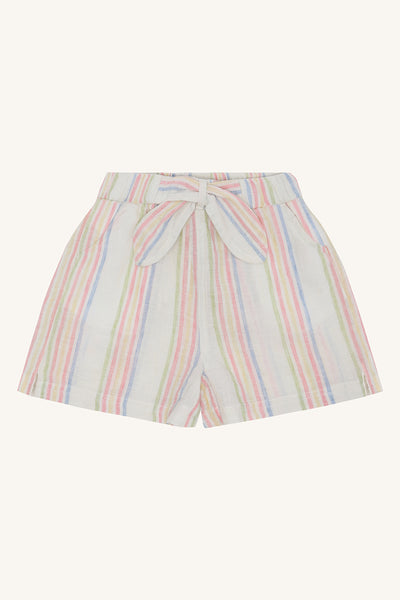 Kurze Hose (Shorts) "Helena Hello", Baumwolle/Leinen, gestreift - Hust&Claire