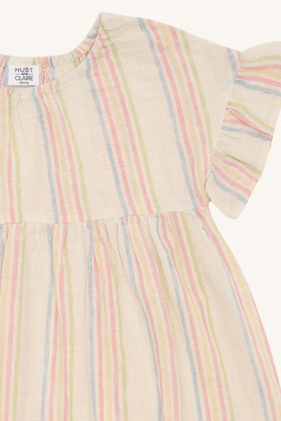 Kleid "Katinka Hello" (Kind), Baumwolle/Leinen, gestreift - Hust&Claire