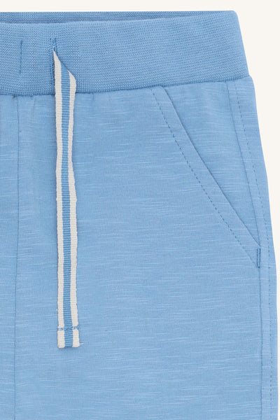 Hose (Joggers) "Gordon Slub", Hellblau (Glacier)- Hust&Claire