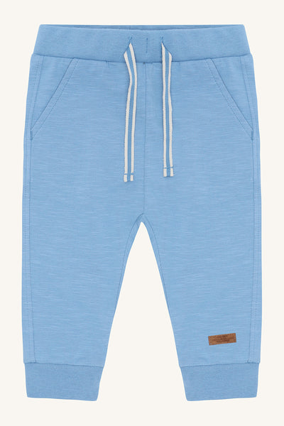 Hose (Joggers) "Gordon Slub", Hellblau (Glacier)- Hust&Claire