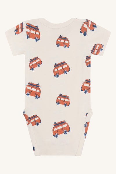 Kurzarm-Body "Billy Van", Bus-Print - Hust&Claire
