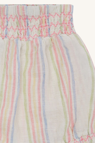 Kurze Hose (Bloomers) "Hilma Hello", Baumwolle/Leinen, gestreift - Hust&Claire