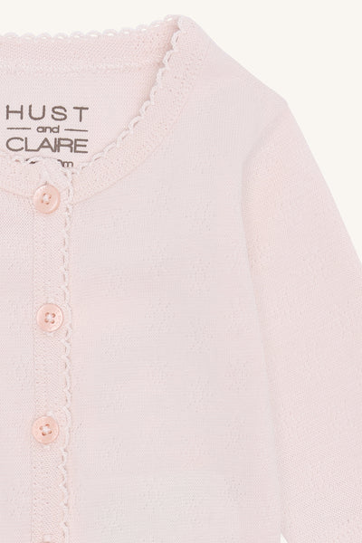 Strickjacke Cai Sun, Zartes Puderrosa - Hust&Claire