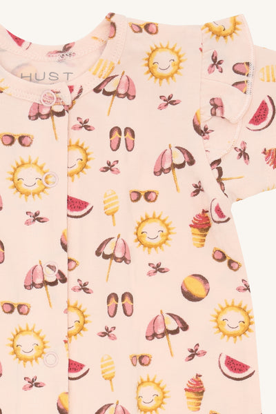 Spieler (Strampler) "Mona Sun", Sommer-Print - Hust&Claire