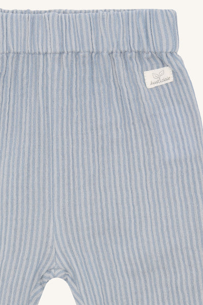 Hose "Thias", Musselin, Hellblau/Weiß - Hust&Claire