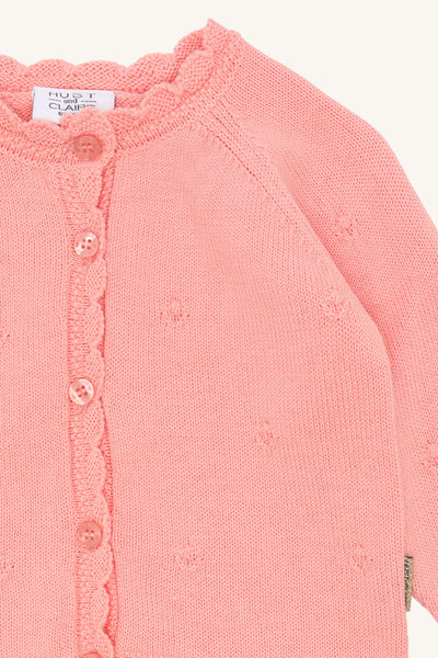 Strickjacke Cilja, Helles Lachsrosa (Shell) - Hust&Claire