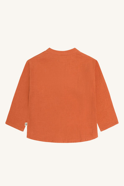 Langarmshirt/Hemd "Rasser Muslin", Musselin, Orange (Autumn)- Hust&Claire