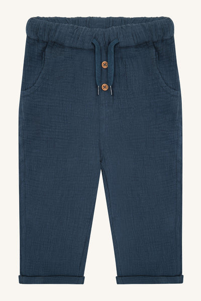 Hose "Trevor Muslin", Marineblau (Thunder) - Hust&Claire