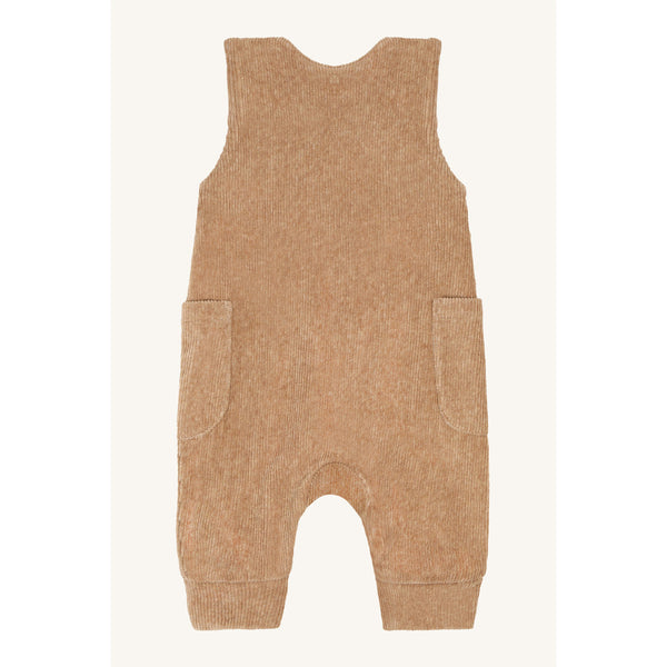 Strampler - Latzhose "Mem Velour",  Biscuit - Hust&Claire