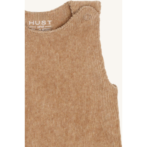 Strampler - Latzhose "Mem Velour",  Biscuit - Hust&Claire