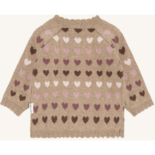 Babyjacke (Strickjacke) "Call Hearts",  Herzchen-Design - Hust&Claire