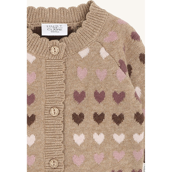Babyjacke (Strickjacke) "Call Hearts",  Herzchen-Design - Hust&Claire