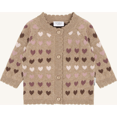 Babyjacke (Strickjacke) "Call Hearts",  Herzchen-Design - Hust&Claire