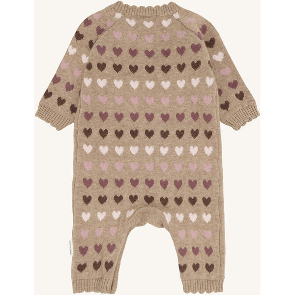 Strampler - Einteiler "Mill Hearts",  Herzchen-Design - Hust&Claire