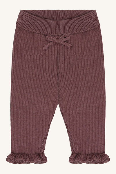 Stricklegging (Babyhose) "Lisa", Plum - Hust&Claire