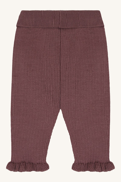 Stricklegging (Babyhose) "Lisa", Plum - Hust&Claire