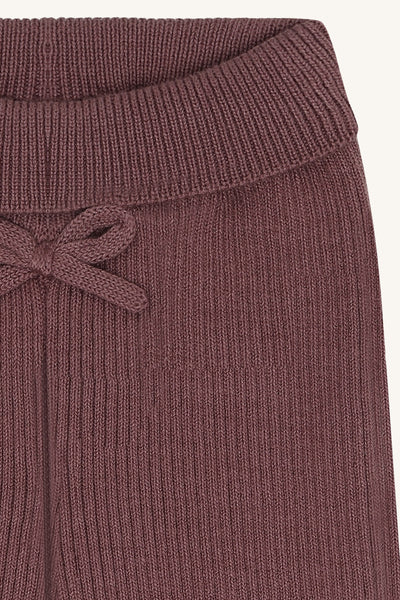 Stricklegging (Babyhose) "Lisa", Plum - Hust&Claire