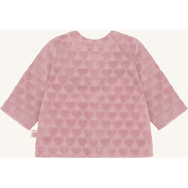 Babyjacke "Chai Heart" mit Herzchen, Heather (Flieder) - Hust&Claire