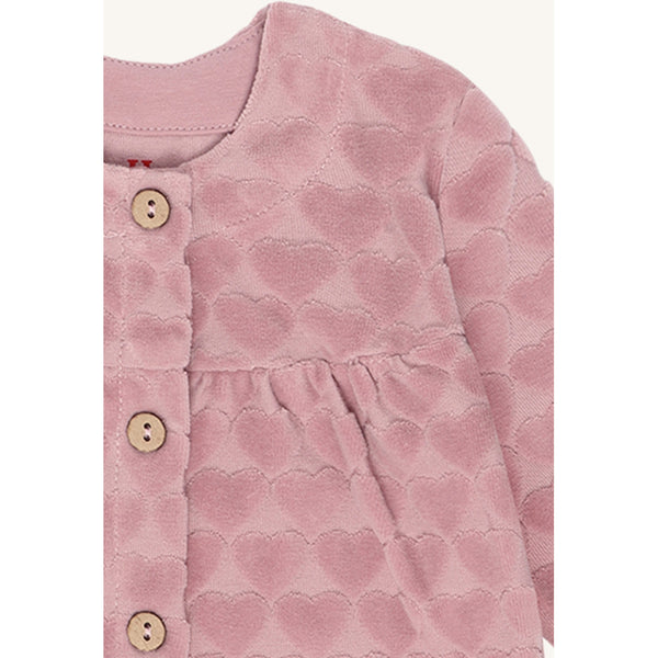 Babyjacke "Chai Heart" mit Herzchen, Heather (Flieder) - Hust&Claire