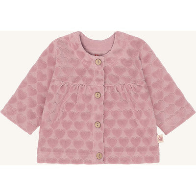 Babyjacke "Chai Heart" mit Herzchen, Heather (Flieder) - Hust&Claire