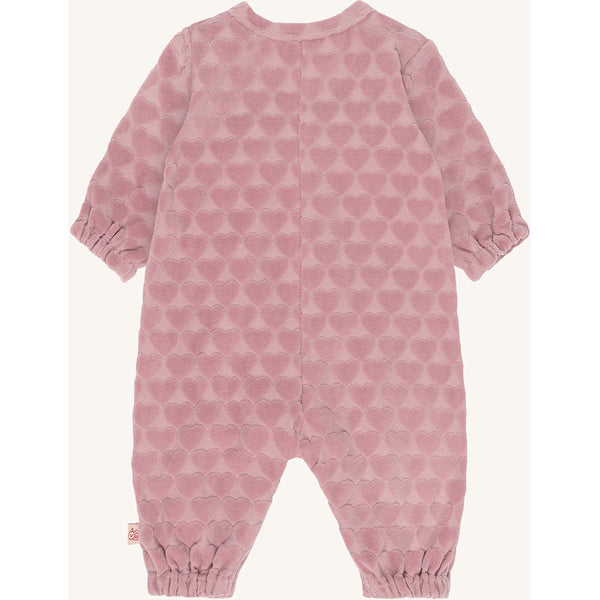 Strampler - Schlafanzug "Miles Heart" mit Herzchen, Heather (Flieder) - Hust&Claire
