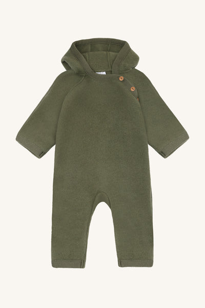 Wollfleece-Overall "Mevi", Turtle (Grün) - Hust&Claire