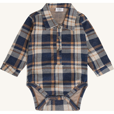 Langarmbody "Boye Lumberjack" mit Hemdkragen - Hust&Claire
