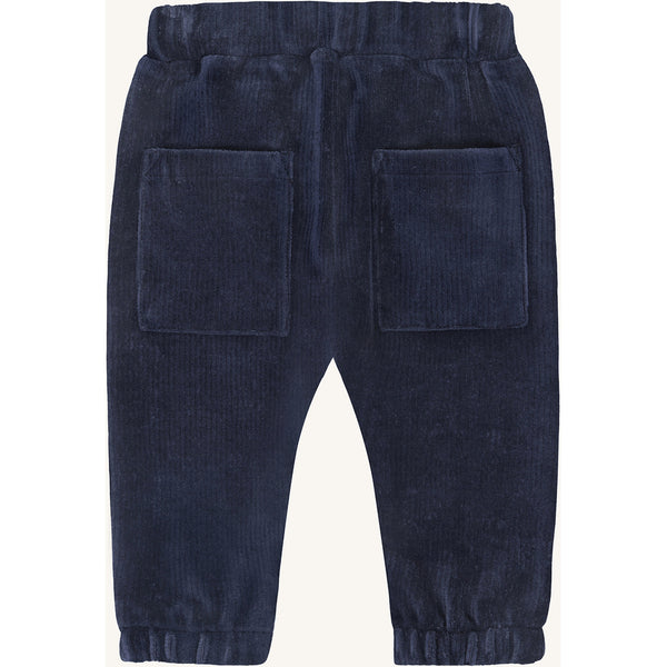 Hose "Gus Ribbed Velour",  Feincord/Nicki, Marineblau (Blues) - Hust&Claire