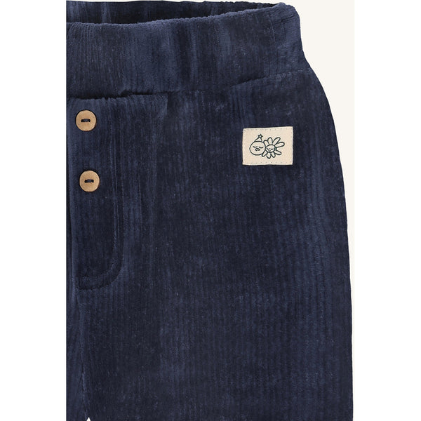 Hose "Gus Ribbed Velour",  Feincord/Nicki, Marineblau (Blues) - Hust&Claire