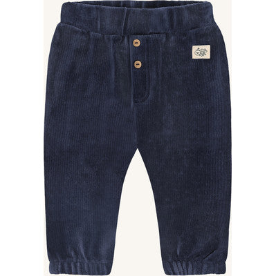 Hose "Gus Ribbed Velour",  Feincord/Nicki, Marineblau (Blues) - Hust&Claire