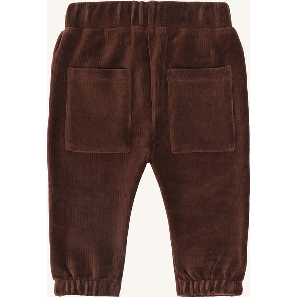 Babyhose "Gus Ribbed Velour",  Soil (Braun) - Hust&Claire