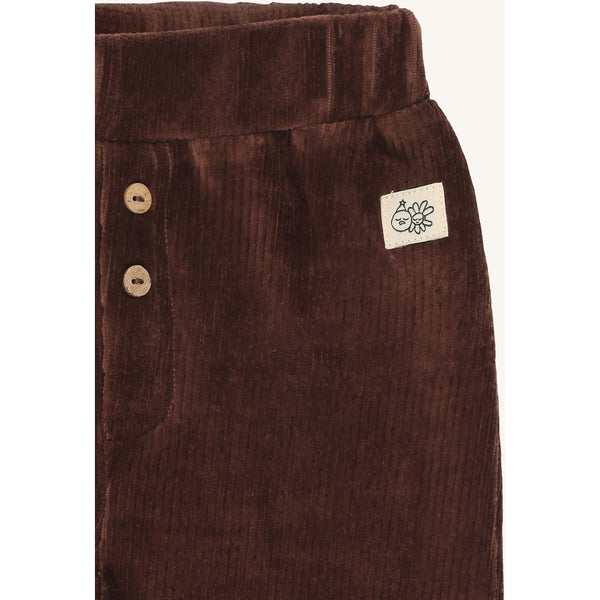 Babyhose "Gus Ribbed Velour",  Soil (Braun) - Hust&Claire