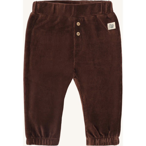 Babyhose "Gus Ribbed Velour",  Soil (Braun) - Hust&Claire