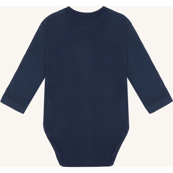 Warmer Body "Boye Living", Marineblau mit Stickerei - Hust&Claire