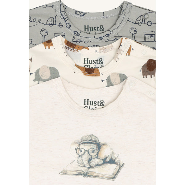 Set: 3 Langarmshirts/Longsleeves "Albert Elephant" - Hust&Claire