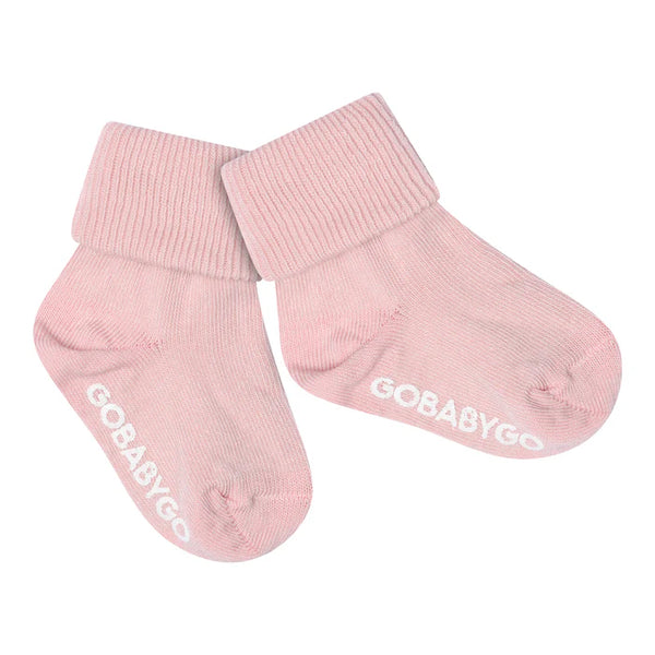Rutschfeste Socken aus Baumwolle, Soft Pink (Zartrosa) - GoBabyGo