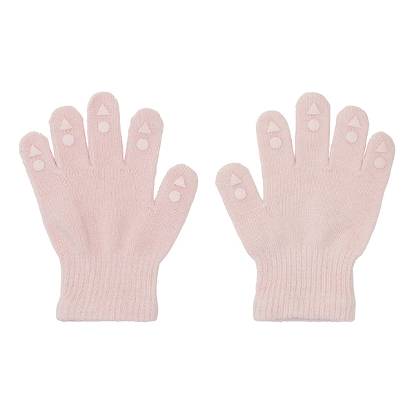 Rutschfeste Fingerhandschuhe aus Baumwolle, Soft Pink (Hellrosa) - GoBabyGo