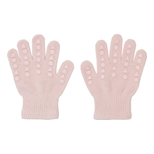 Rutschfeste Fingerhandschuhe aus Baumwolle, Soft Pink (Hellrosa) - GoBabyGo