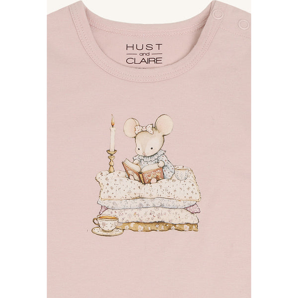 Langarmshirt/Longsleeve für Mädchen "Anna Mouse",  Mäuse-Print - Hust&Claire