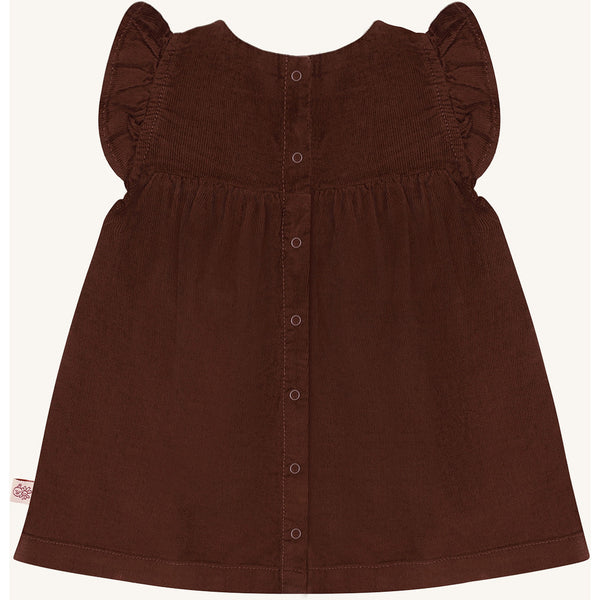 Kinderkleid "Kis Corduroy", Cord, Schokobraun (Soil) - Hust&Claire