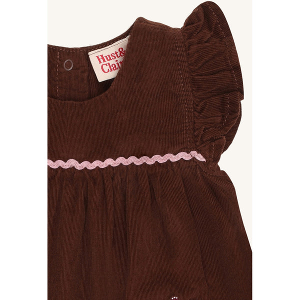 Kinderkleid "Kis Corduroy", Cord, Schokobraun (Soil) - Hust&Claire