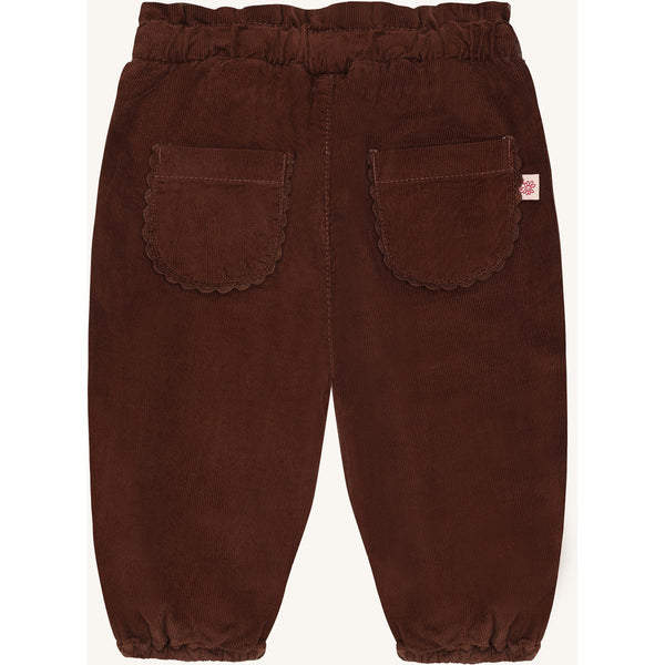 Hose für Mädchen, "Trine Corduroy", Cord, Schokobraun (Soil) - Hust&Claire