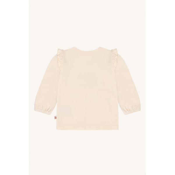 Langarmshirt/Longsleeve für Mädchen "Anna", Wollweiß mit Igel - Hust&Claire