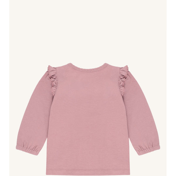 Langarmshirt/Longsleeve für Mädchen "Anna", Fliederfarben mit Igel - Hust&Claire