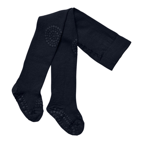 Rutschfeste Strumpfhose aus Wolle, Midnight Blue (Mitternachtsblau) - GoBabyGo
